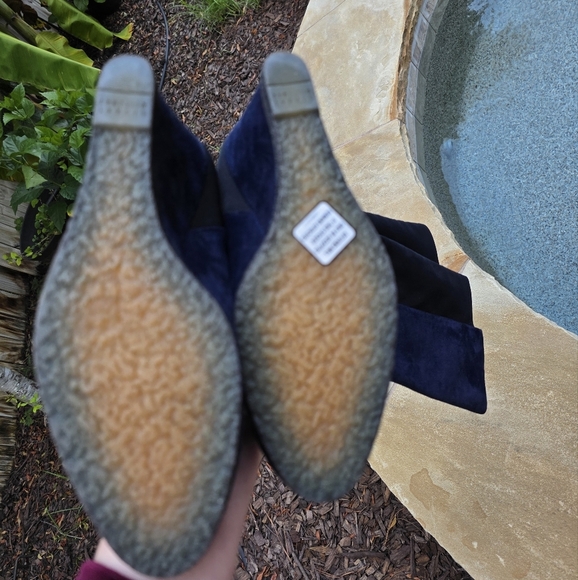 Nwot Stuart Weitzman  Blue and Black  Suede Wedge Knee-High Boots 9M - Picture 12 of 15